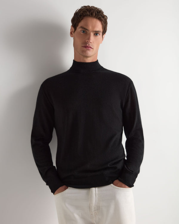 Men's Fine Gauge Cashmere Turtle Neck Jumper  1