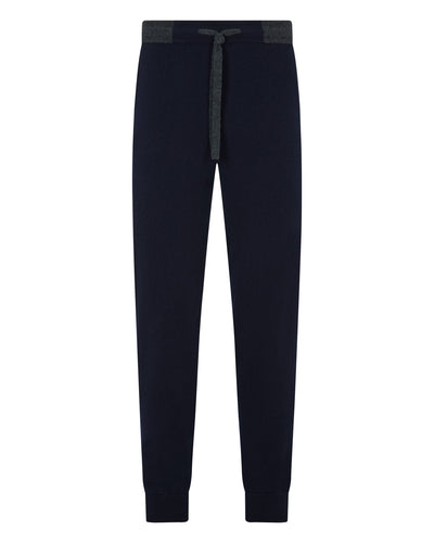 N.Peal Men's Ladbroke Cashmere Jogger Navy Blue