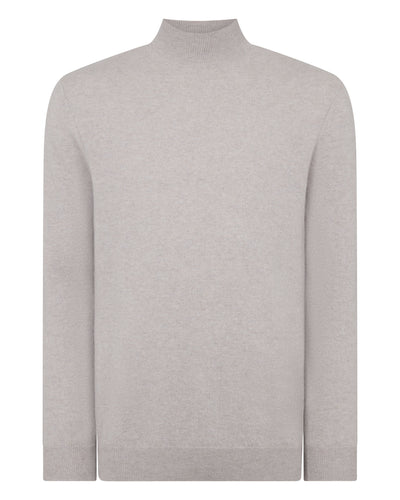 Men's Mayfair Turtle Neck Cashmere Jumper Oat Grey