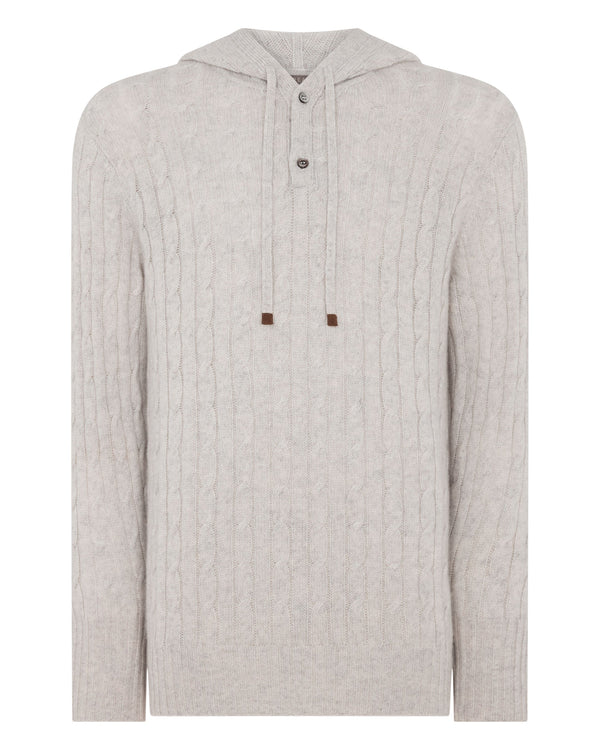 Men's Fitzrovia Cable Cashmere Hoodie 2