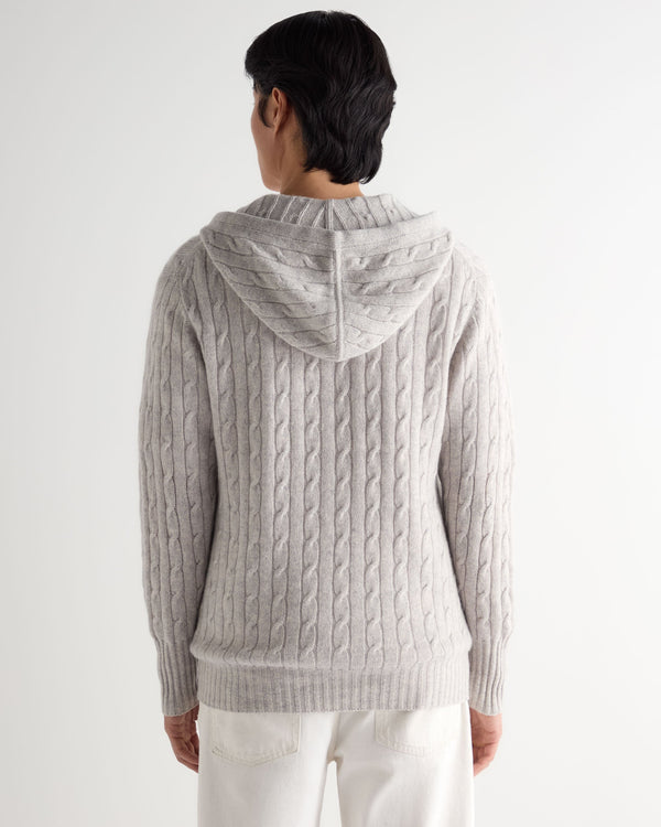 Men's Fitzrovia Cable Cashmere Hoodie 4