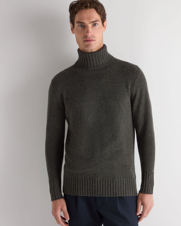 Men's Brompton Roll Neck Cashmere Jumper  1