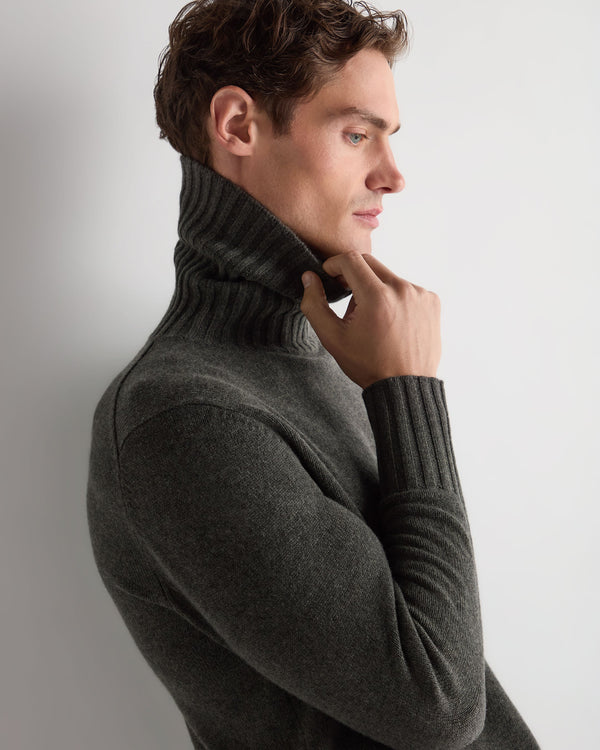 Men's Brompton Roll Neck Cashmere Jumper  6
