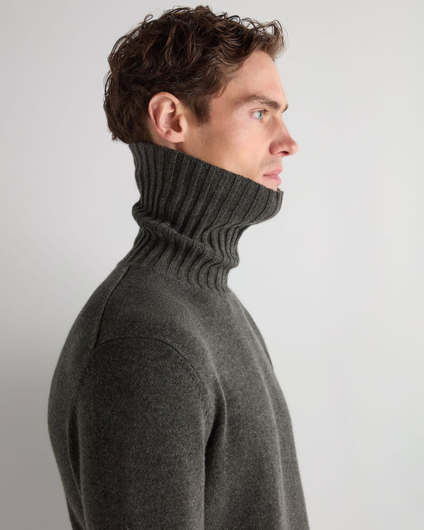 Men's Brompton Roll Neck Cashmere Jumper  7