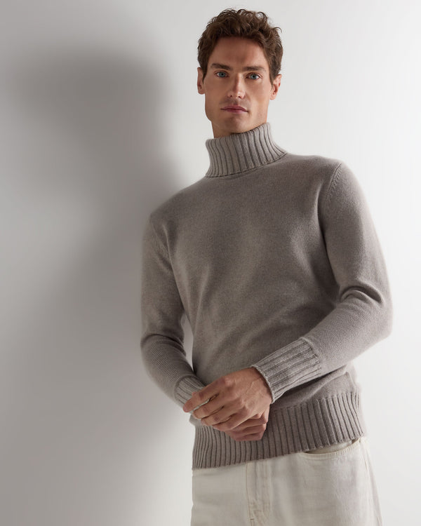 Men's Brompton Roll Neck Cashmere Jumper 1