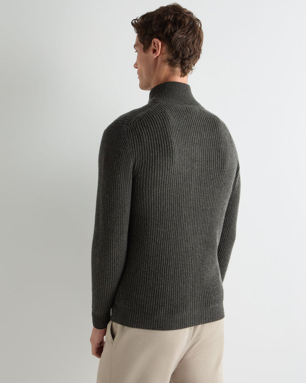 Men's Lambeth Rib Full Zip Cashmere Cardigan  4