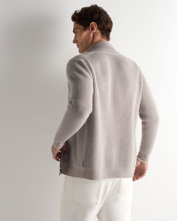Men's Lambeth Rib Full Zip Cashmere Cardigan 4