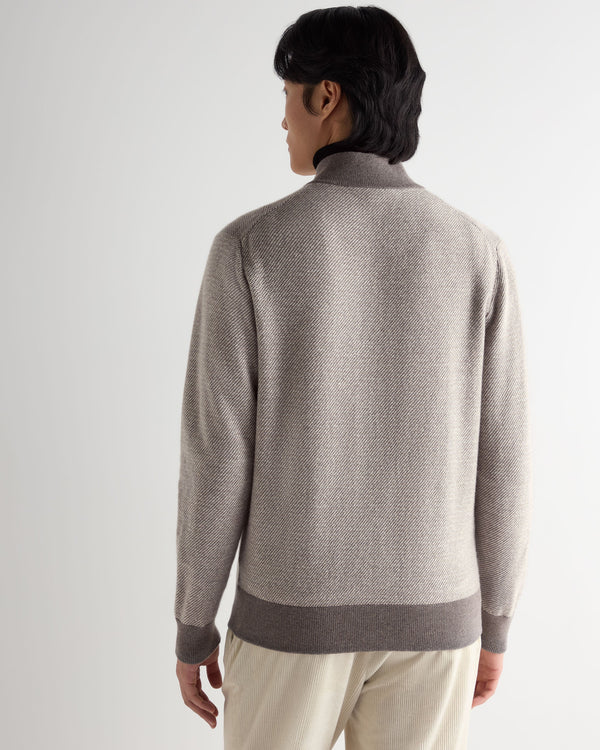 Men's Textured Birdseye Cashmere Jacket 4