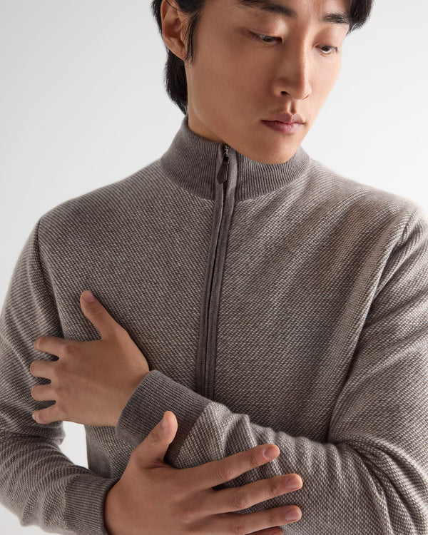 Men's Textured Birdseye Cashmere Jacket 5