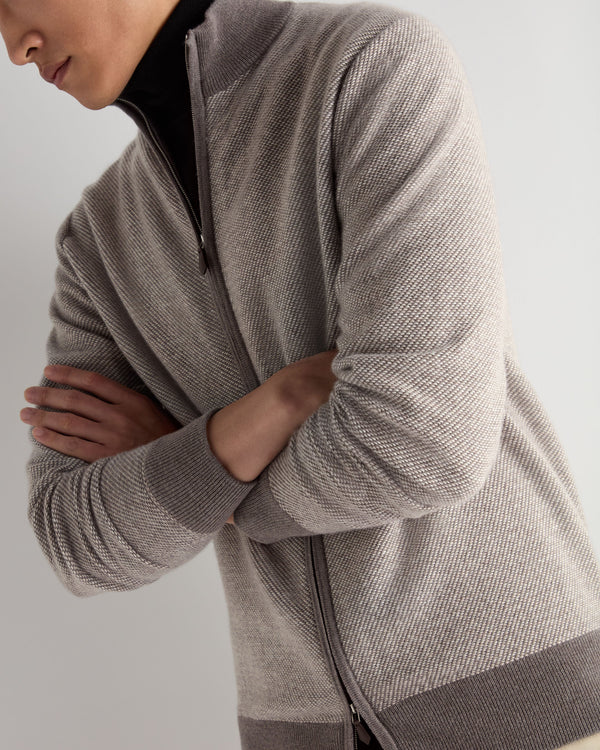 Men's Textured Birdseye Cashmere Jacket 6