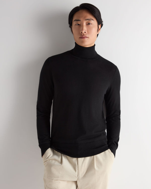 Men's Pimlico Fine Gauge Cashmere Roll Neck Jumper  1
