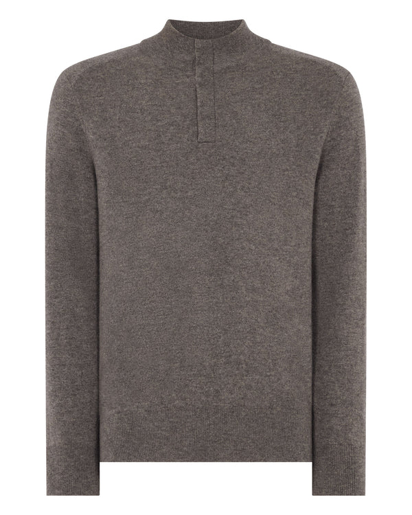 Men's Half Button Cashmere Jumper 2