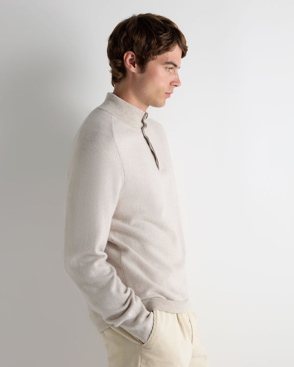 Men's Half Button Cashmere Jumper 6