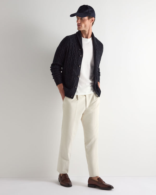 Men's Garrick Shawl Cable Cashmere Cardigan 3