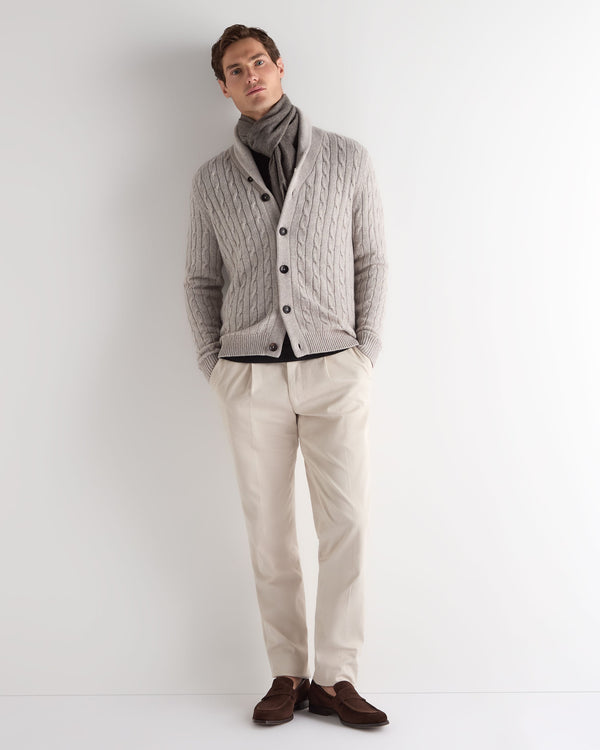 Men's Garrick Shawl Cable Cashmere Cardigan 3