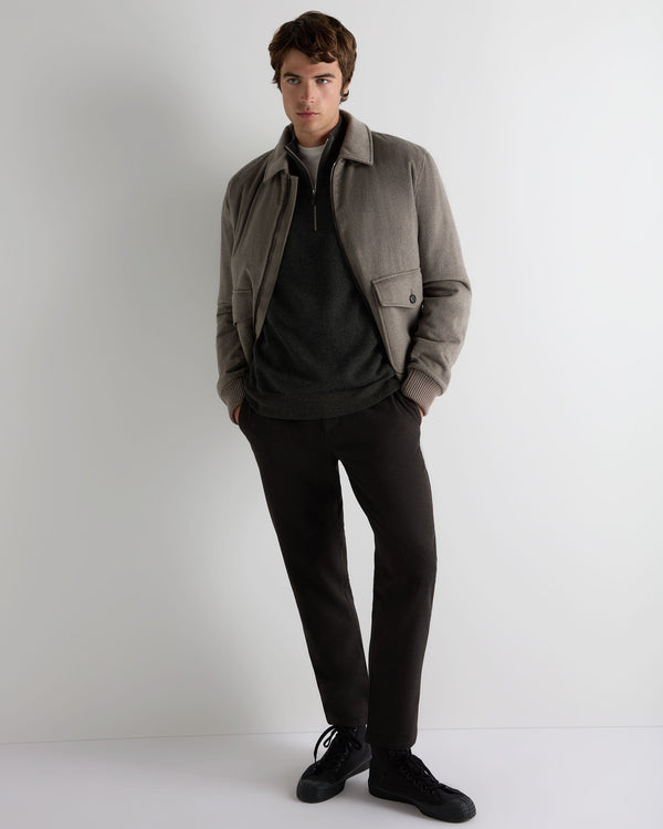 Men's Temple Jacquard Half Zip Cashmere Jumper  3