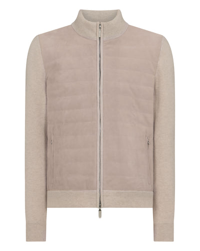 Men's Davos Suede Front Jacket Toasted Sesame Brown
