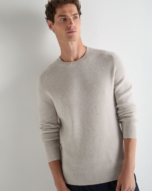 Men's English Rib Raglan Cashmere Jumper 1