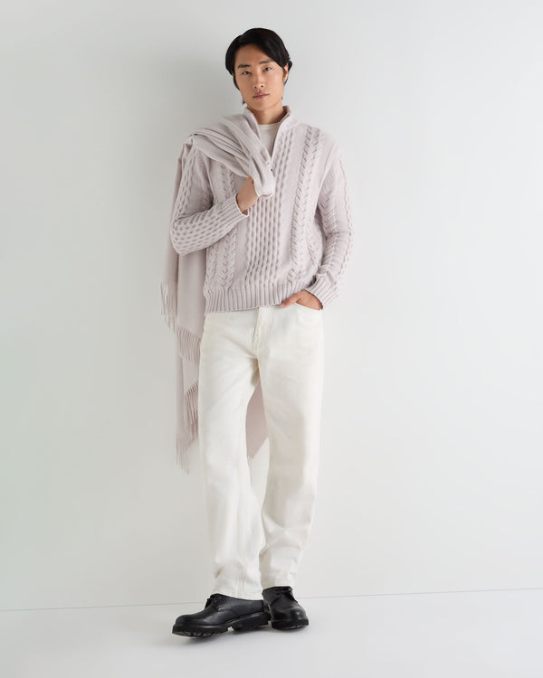 Men's Aran Half Zip Cashmere Jumper 3