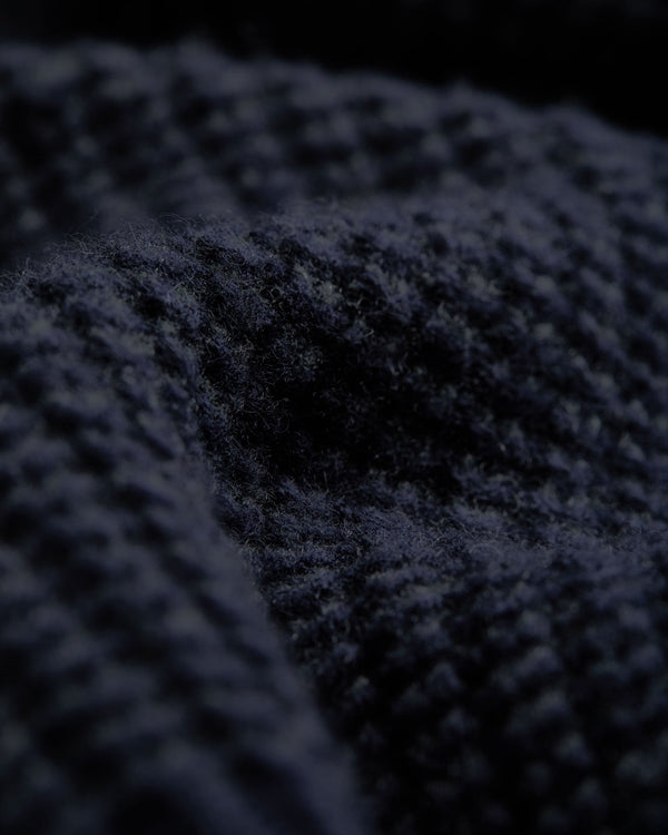 Men's Waffle Knit Full Zip Cashmere Jumper 7