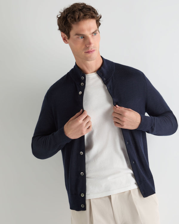 Men's Buttoned Fine Gauge Cashmere Jumper 1