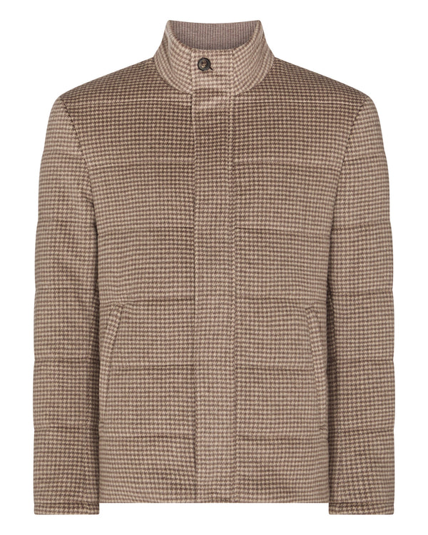 Men's Dogtooth Padded Cashmere Jacket 1