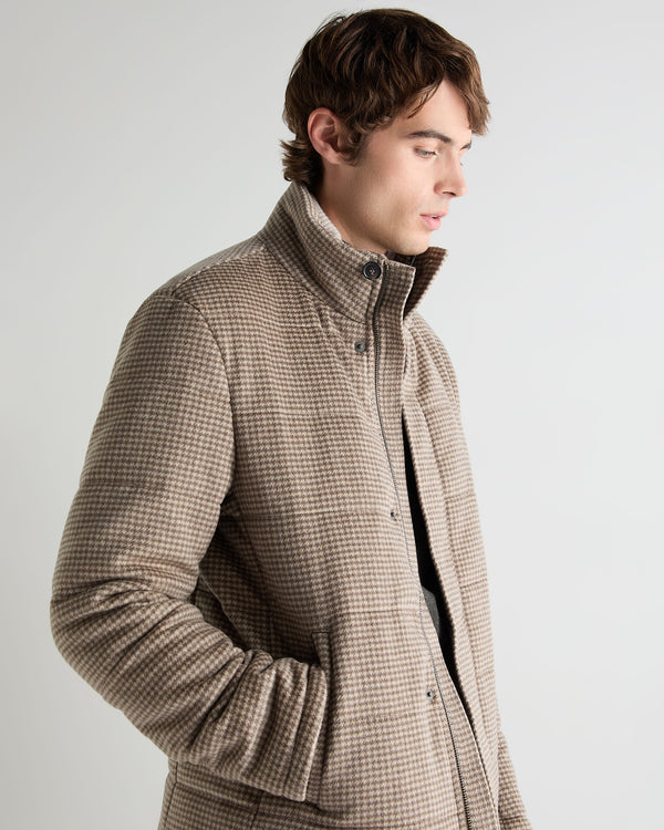 Men's Dogtooth Padded Cashmere Jacket 5