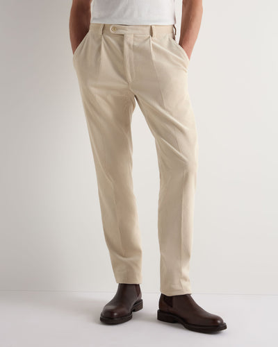 N.Peal Men's Atrani Cord Trouser Off White