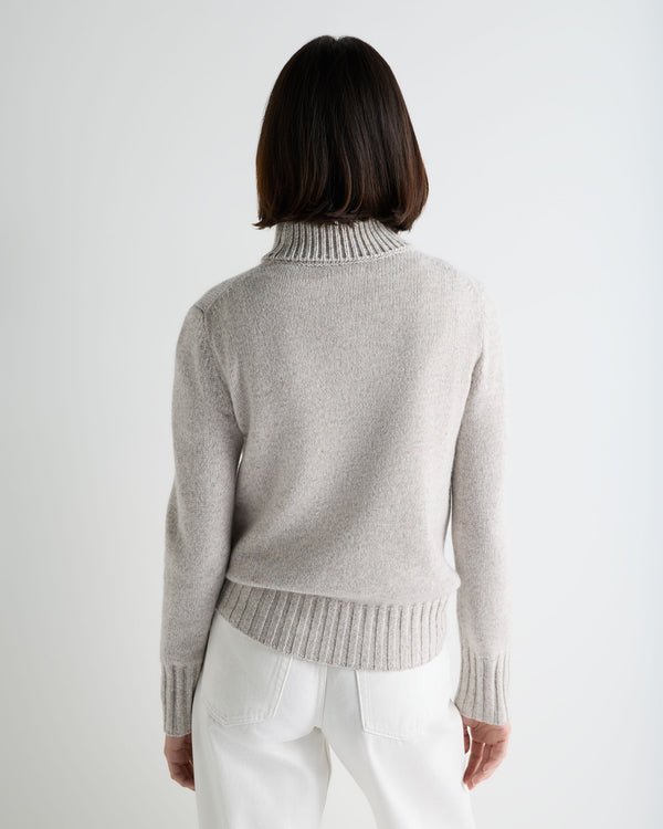 Women's Hazel Chunky Roll Neck Cashmere Jumper 4