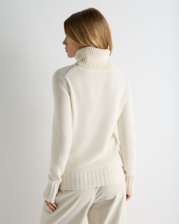 Women's Hazel Chunky Roll Neck Cashmere Jumper 4