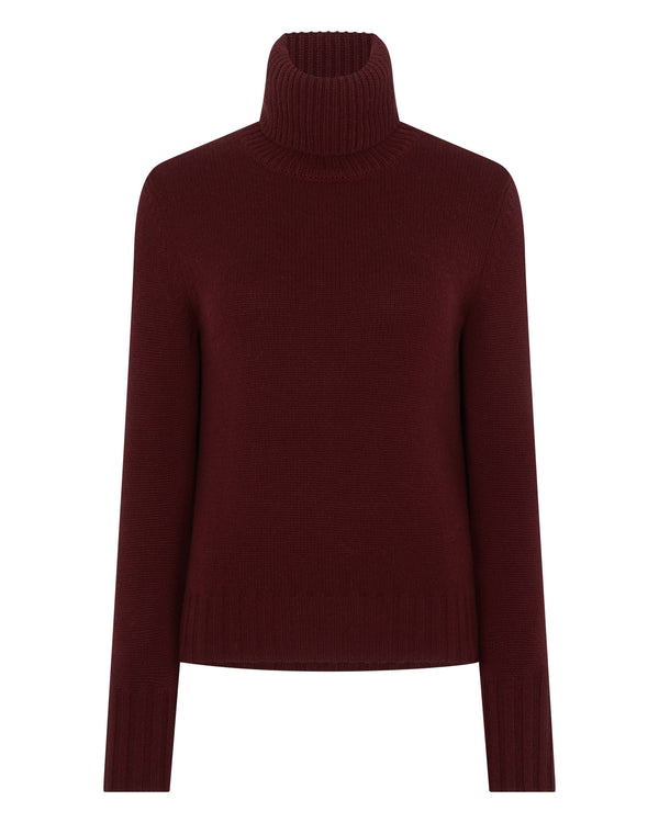 Women's Hazel Chunky Roll Neck Cashmere Jumper 2