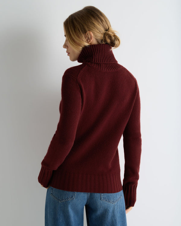 Women's Hazel Chunky Roll Neck Cashmere Jumper 4