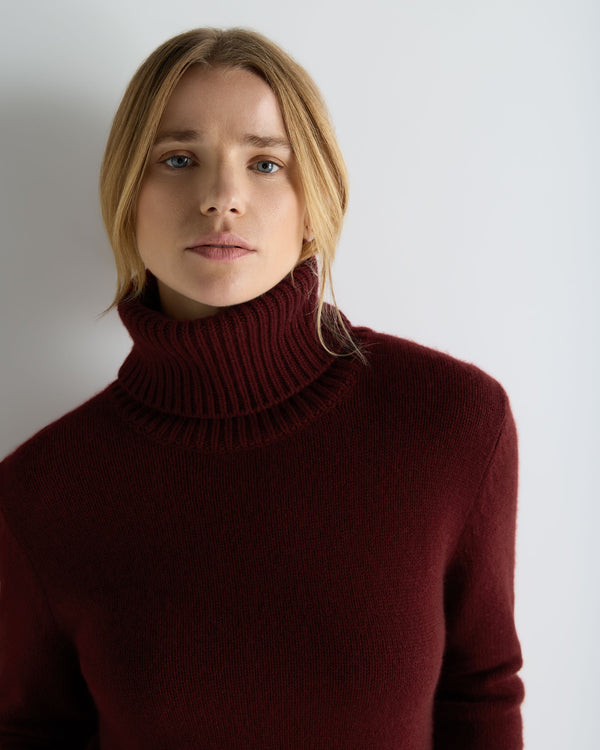 Women's Hazel Chunky Roll Neck Cashmere Jumper 5