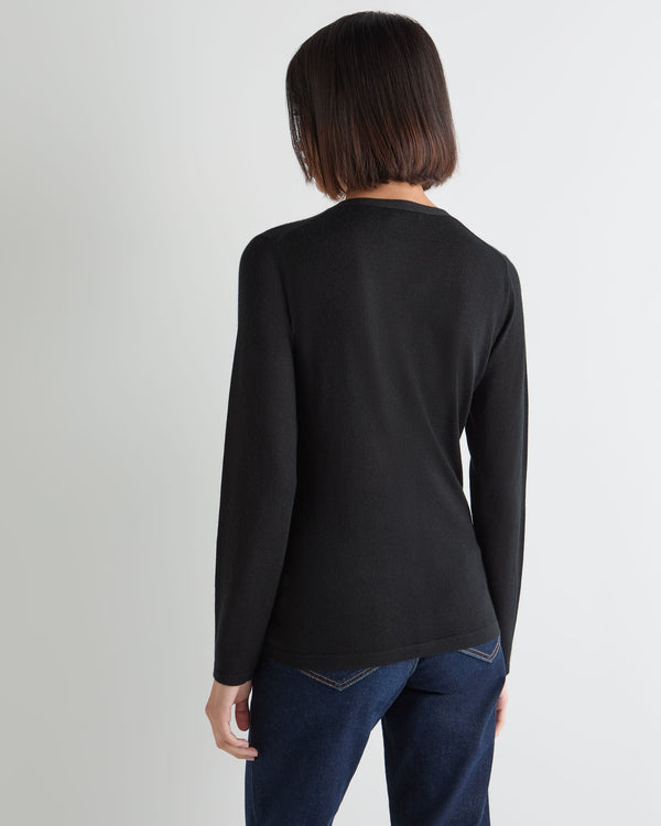 Women's Mia Superfine Cashmere V Neck Cardigan 4