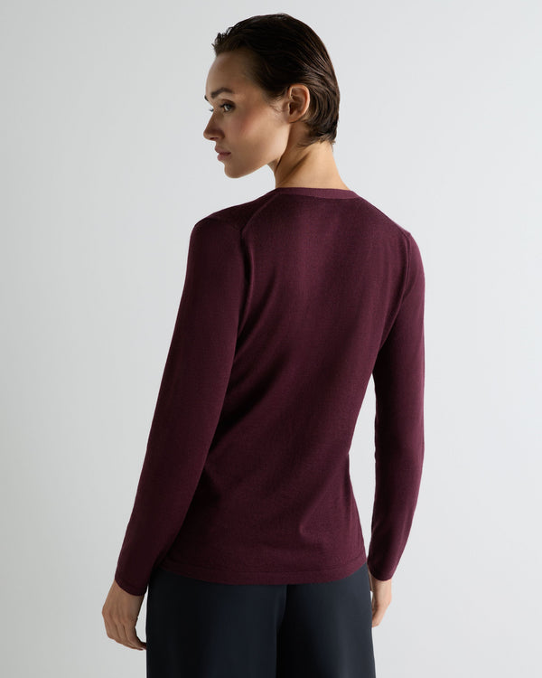 Women's Mia Superfine Cashmere V Neck Cardigan 4