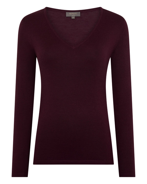 Women's Imogen Superfine Cashmere V Neck Jumper 2