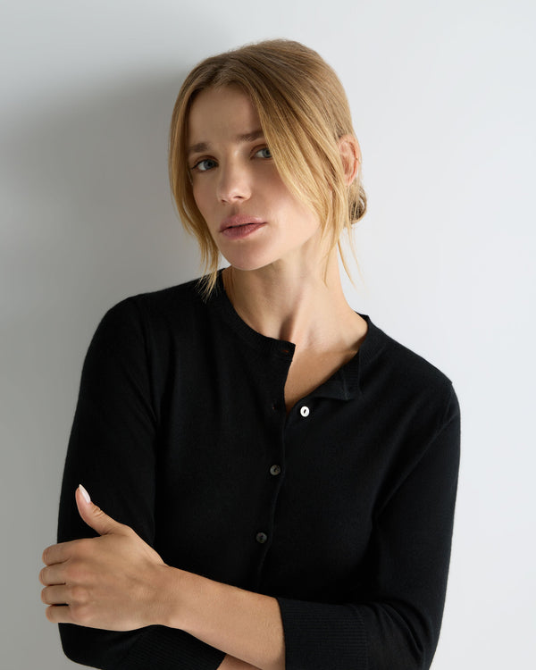 Women's Darcie Superfine Cashmere Cropped Cardigan 5