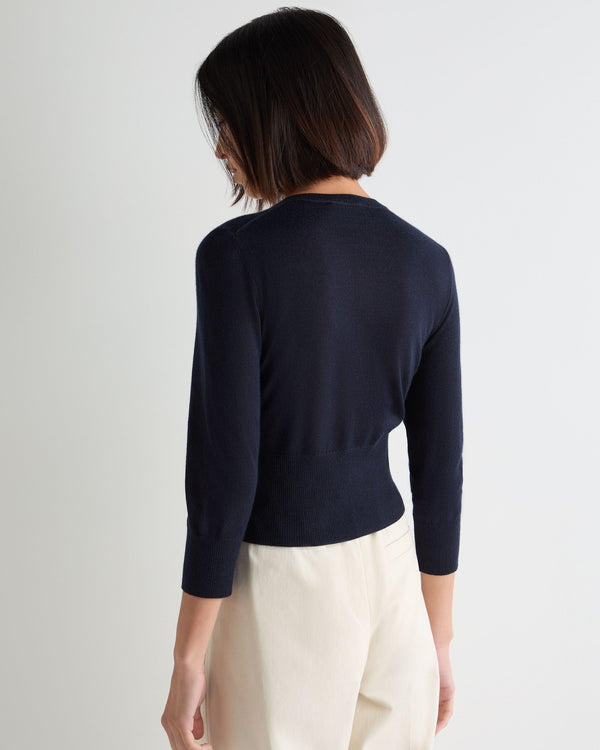 Women's Darcie Superfine Cashmere Cropped Cardigan 4