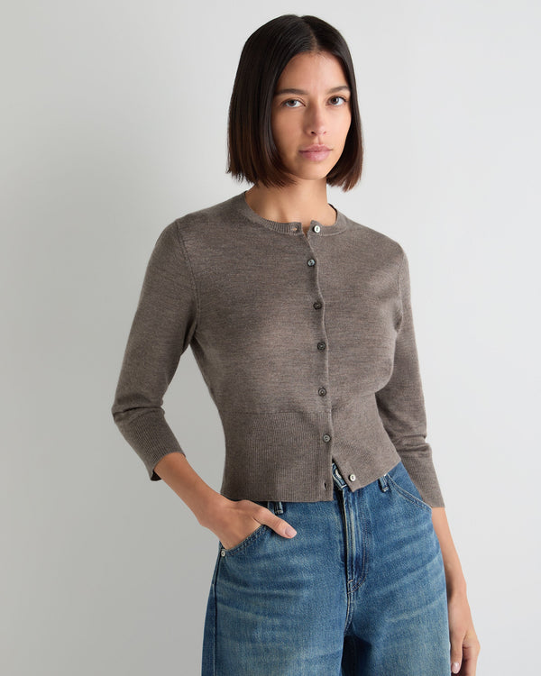 Women's Darcie Superfine Cashmere Cropped Cardigan 1