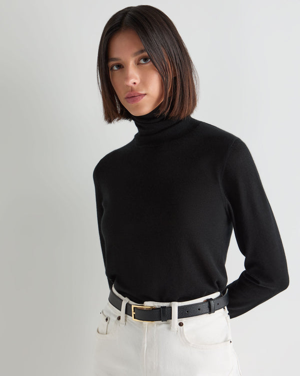 Women's Margot Superfine Cashmere Roll Neck Jumper 5