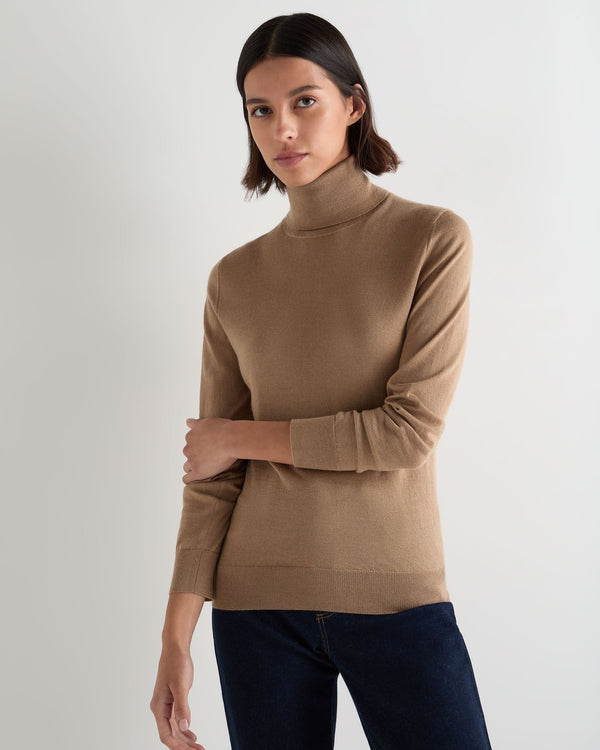 Women's Margot Superfine Cashmere Roll Neck Jumper 1