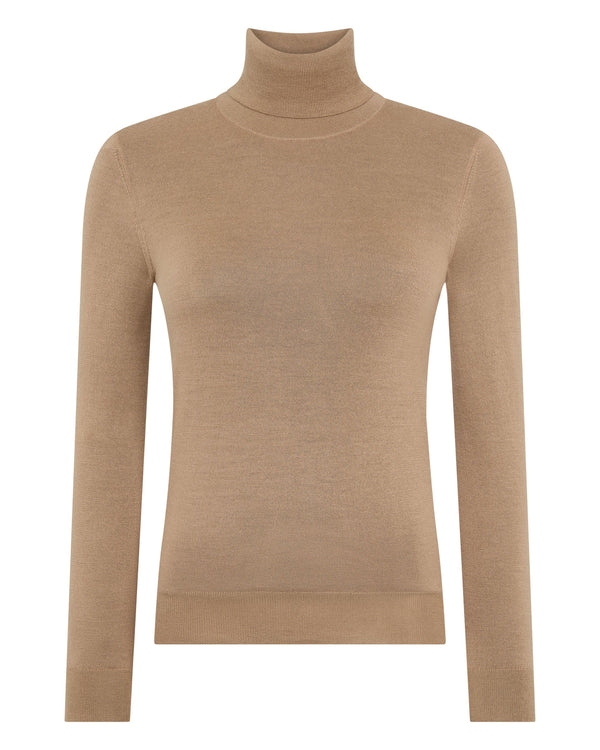 Women's Margot Superfine Cashmere Roll Neck Jumper 2
