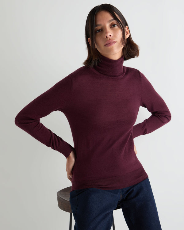 Women's Margot Superfine Cashmere Roll Neck Jumper 1