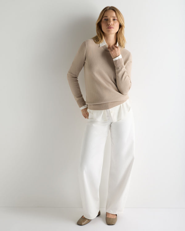 Women's Evie Classic Round Neck Cashmere Jumper 3