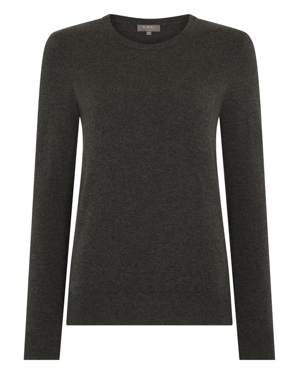Women's Evie Classic Round Neck Cashmere Jumper  2