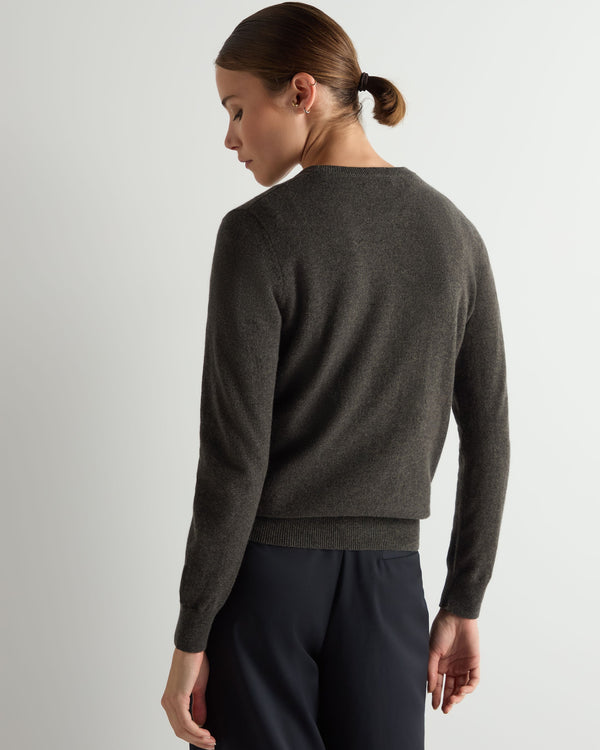 Women's Evie Classic Round Neck Cashmere Jumper  3