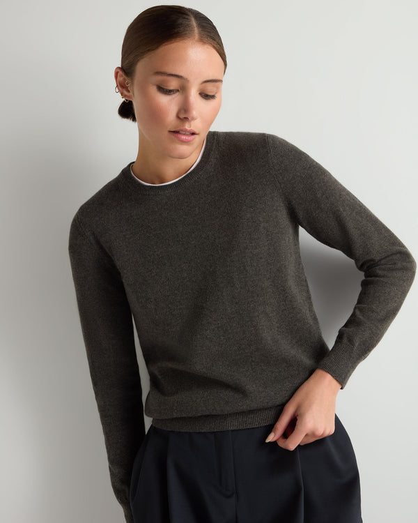 Women's Evie Classic Round Neck Cashmere Jumper  5