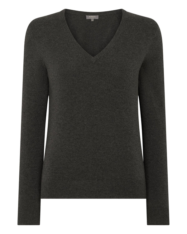 Women's Phoebe V Neck Cashmere Jumper  2