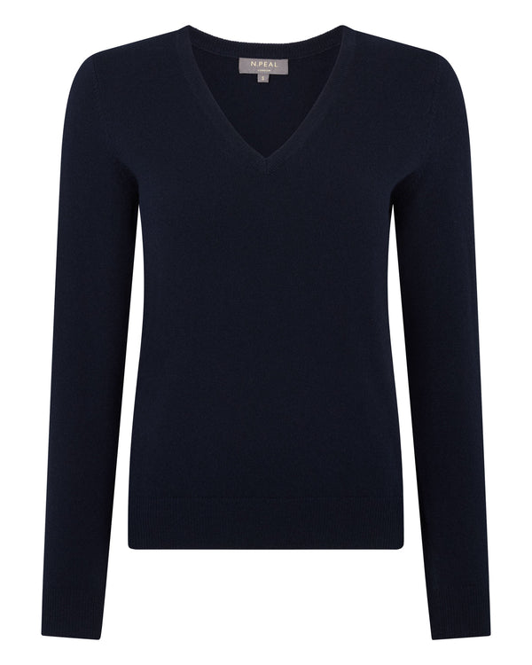 Women's Phoebe V Neck Cashmere Jumper  2