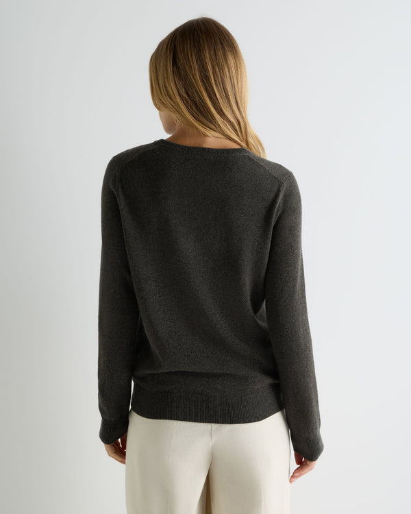 Women's Olivia Round Neck Cashmere Cardigan  4